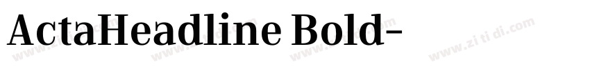ActaHeadline Bold字体转换